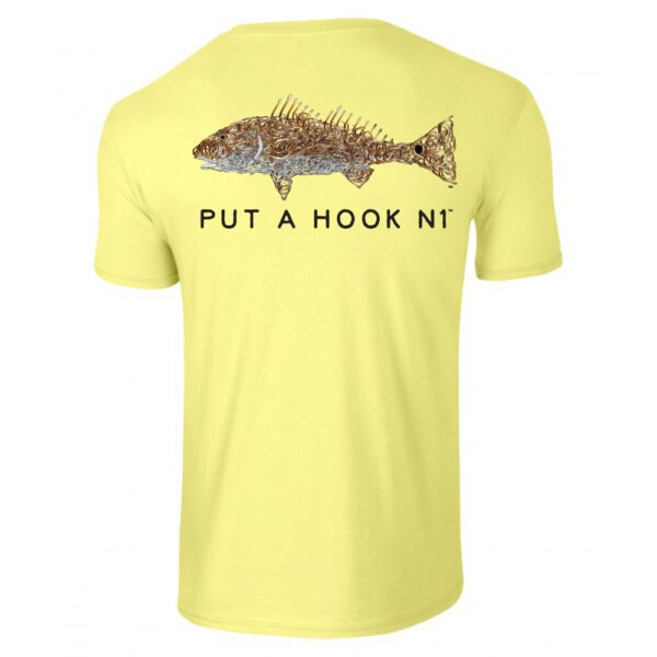 redfish apparel yellow tee back