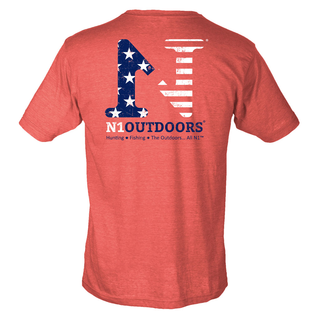 American flag shirt and other hunting, fishing and outdoor apparel
