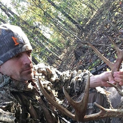 Giles Canter of N1 outdoors with archery buck