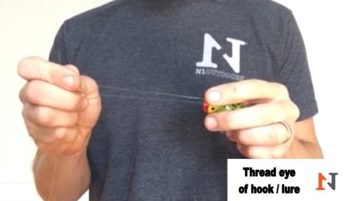 threading eye of uni knot hook