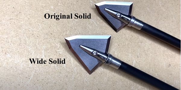 Iron Will solid and wide solid broadheads