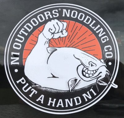 put a hand N1 catfish noodling sticker