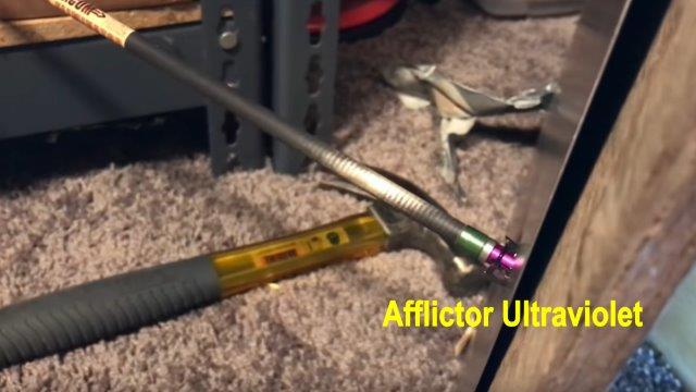afflictor ultraviolet penetration into 22 gauge steel plate