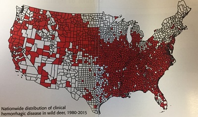map of ehd distribution in us
