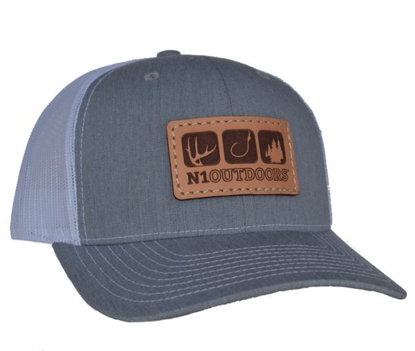 Hunting and fishing leather patch hats (snapback) from N1 Outdoors