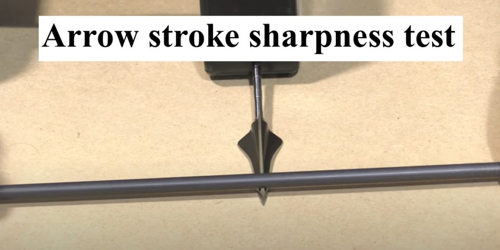 valkyrie broadheads arrow stroke sharpness test