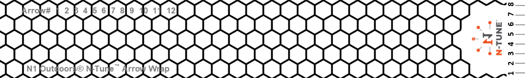 Honeycomb Black with White Base Arrow template