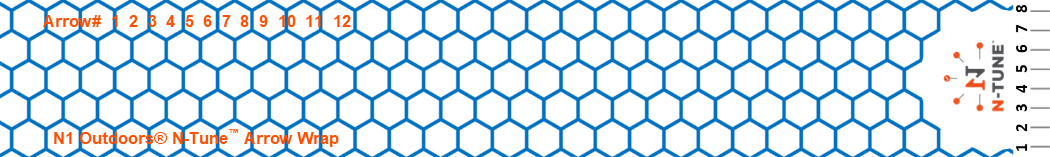 Honeycomb Blue with White Base Arrow template