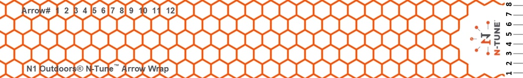 Honeycomb Orange with White Base Arrow template