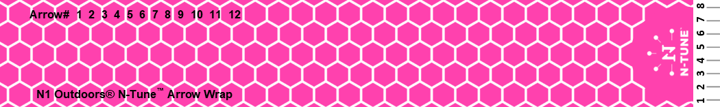 Honeycomb White with Fluorescent Pink Base Arrow template