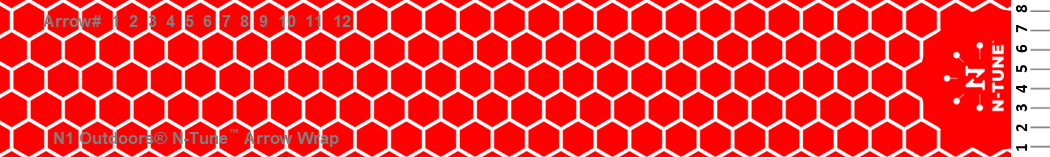 Honeycomb White with Red Base Arrow template