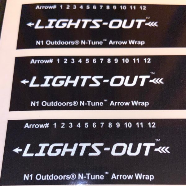 N1 Outdoors N-Tune nock tuning arrow wraps lights out