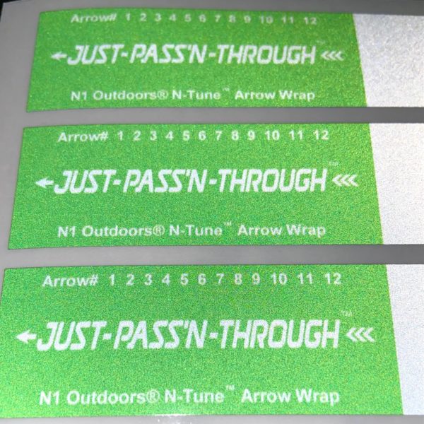 N1 Outdoors N-Tune nock tuning arrow wraps just pass'n through fluorescent green
