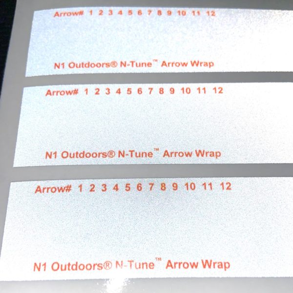 N1 Outdoors N-Tune nock tuning arrow wraps plain white