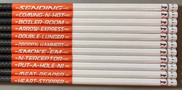 N-Tune nock tuning arrow tracers flourescent green and pink