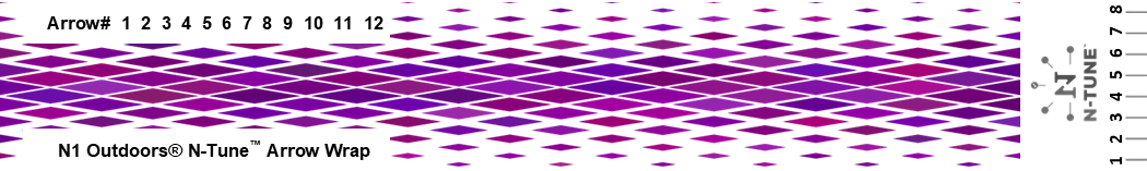 N-Tune nock tuning arrow wraps purple diamonds