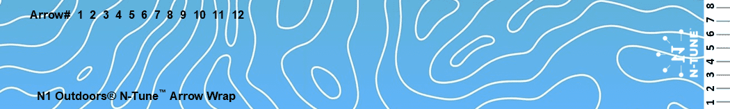 TOPO LINES LIGHT BLUE nock tuning arrow wrap