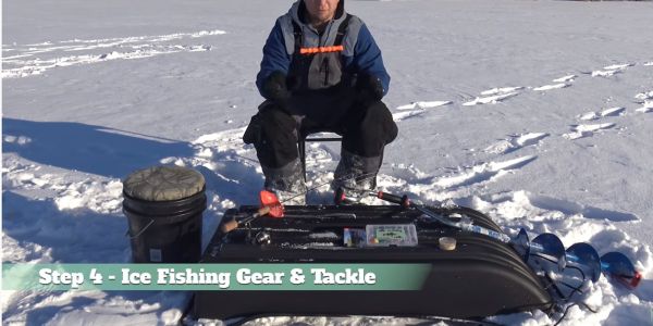 ice fishing gear and tackle