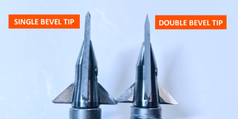 single bevel tip vs double bevel tip