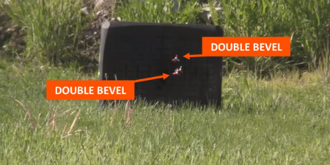 single bevel vs double bevel flight test 40 yards