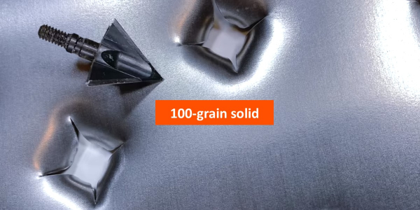 100 grain solid steel plate test
