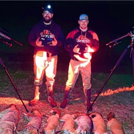 hogs killed using night vision scopes