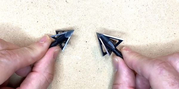 tooth of the arrow broadheads after steel plate test