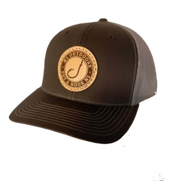 N1 Outdoors put a hook n1 leather patch hat brown and khaki