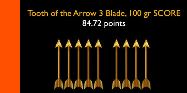 tooth of the arrow 3-blade lusk score