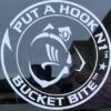 bucket bite put a hook N1 fishing decal sticker