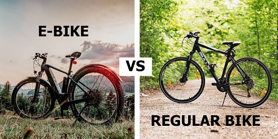 e-bike vs regular bike