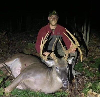 colt russell with his big new york whitetail