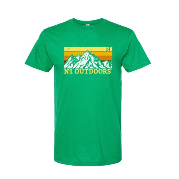 N1 Outdoors Mountain Colors Design on Tultex 202 Heather Kelly