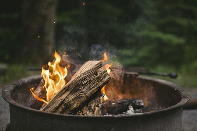 campfire while car camping