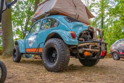vw beetle car camper