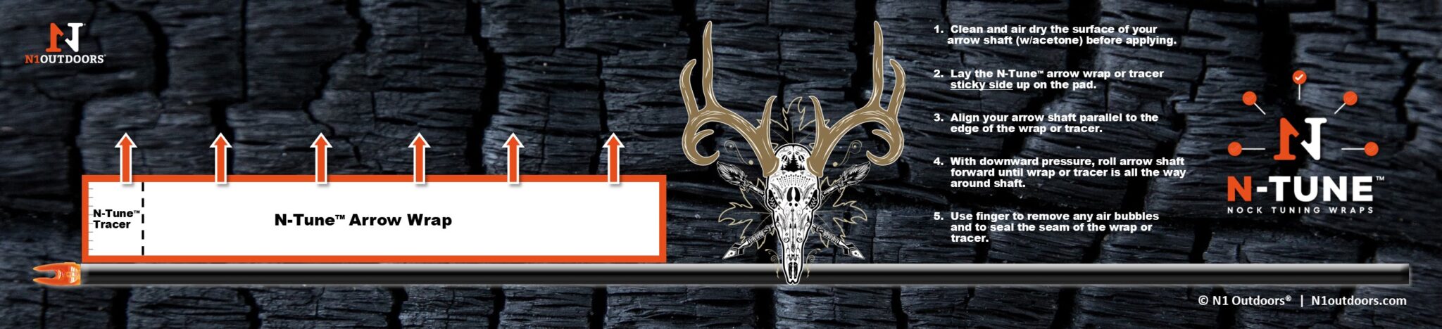 Deer Sugar Skull N-Tune arrow wrap pad