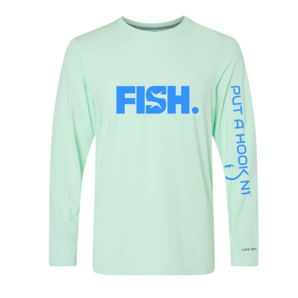 FISH. Put a hook N1 performance shirt mint green FRONT