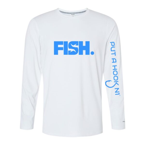 FISH. Put a hook N1 performance shirt white FRONT