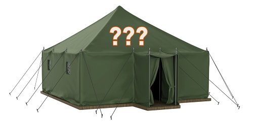 military tent for camping