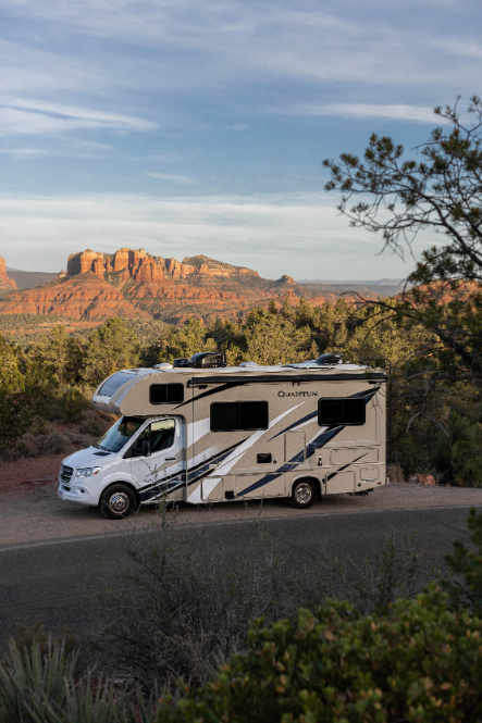 rv with grand canyon in background