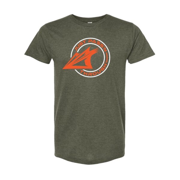 N1 Outdoors just pass'n through tee heather military green front