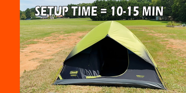 Coleman Sun Dome 4P Tent 10-15 min setup time