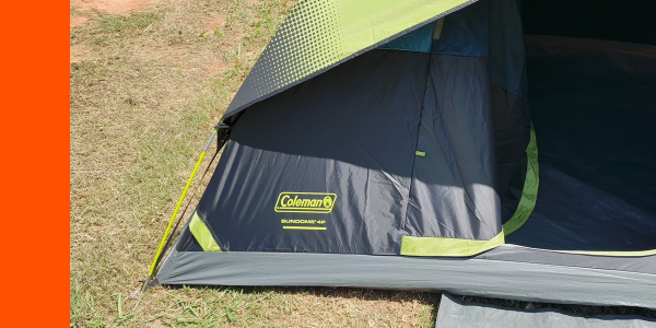 coleman sun dome 4p tent front tent logo