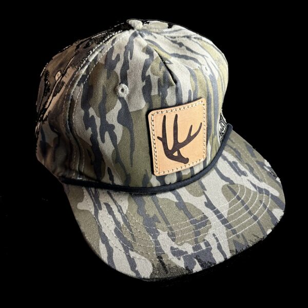 antler leather patch rope hat mossy oak bottomland 1