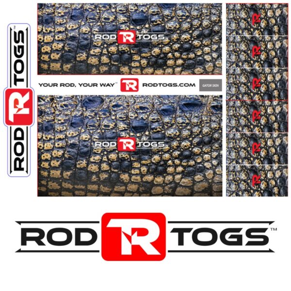 RodTogs fishing rod wraps Gator Skin natural design