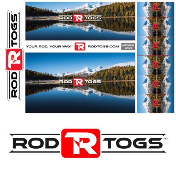 RodTogs fishing rod wraps mountain water design