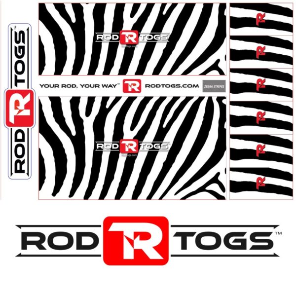 RodTogs fishing rod wraps Product Image Zebra Stripes