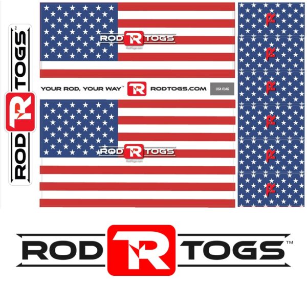 RodTogs fishing rod wraps USA flag