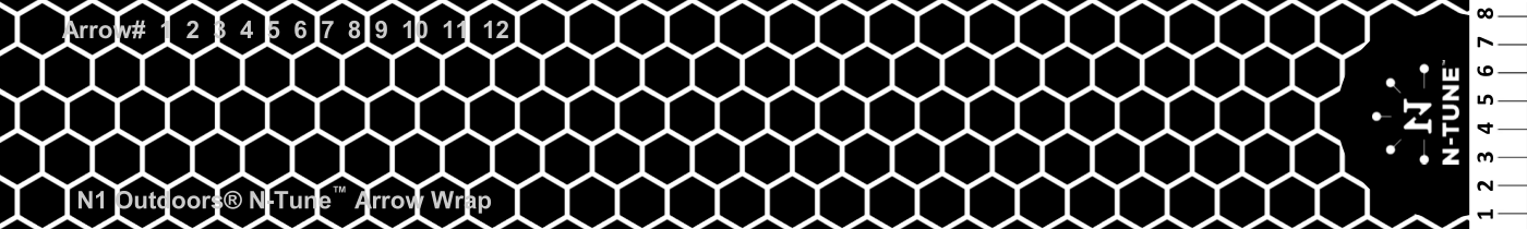 N-Tune nock tuning wraps Honeycomb White with Black Base