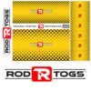 RodTogs fishing rod wraps yellow and black dots design